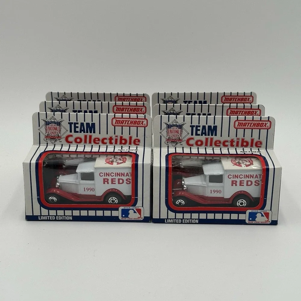 1990-91 Matchbox Team Collectibles Cincinnati Reds Lot 6 Cars NIB